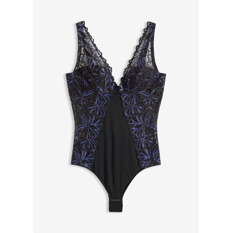 bonprix Body s třpytivou přízí černá Žena 111021444