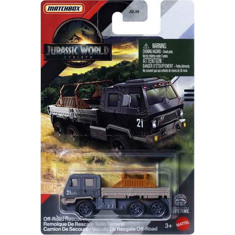Mattel Matchbox Jurský svět Rebirth, kovový angličák OFF-ROAD RESCUE ...