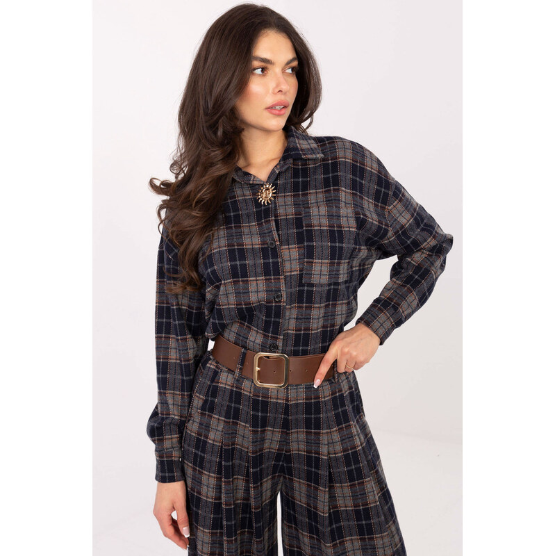 Košile s dlouhým rukávem model 220041 Italy Moda