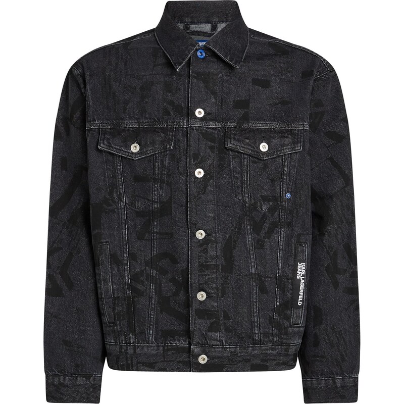 KARL LAGERFELD JEANS Přechodná bunda černá / černá džínovina