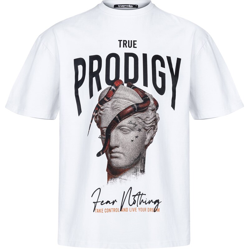 trueprodigy Tričko Jamie šedá / černá / bílá