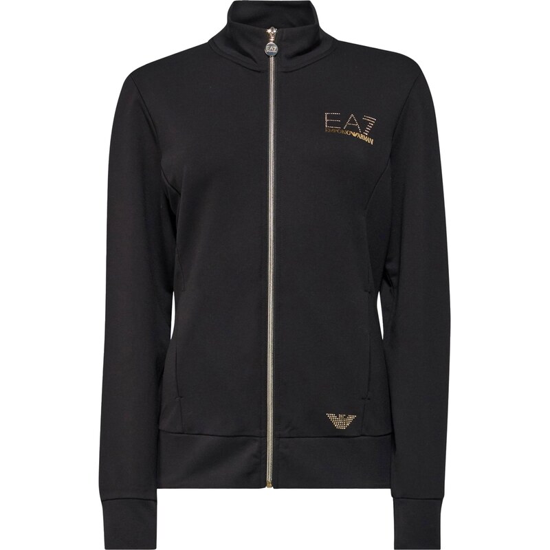EA7 Emporio Armani Mikina zlatá / černá