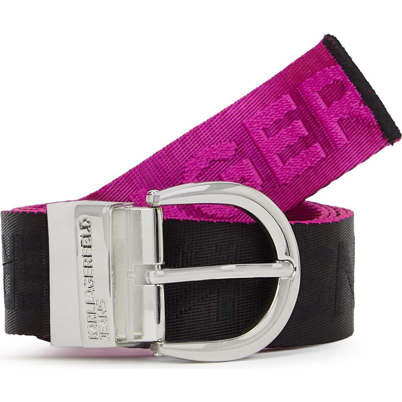 KARL LAGERFELD JEANS Opasek malinová / černá