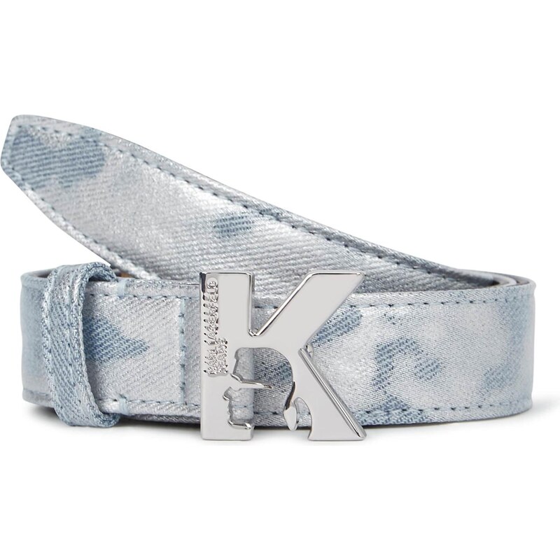 KARL LAGERFELD JEANS Opasek světlemodrá / stříbrná