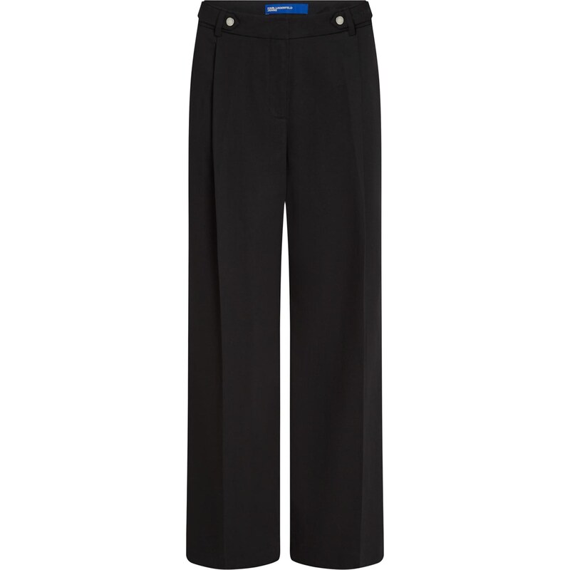 KARL LAGERFELD JEANS Kalhoty se sklady v pase černá