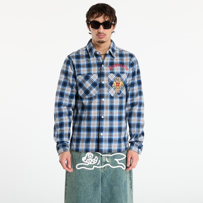 Košile Billionaire Boys Club Icecream Mascot Check Ls Shirt Blue