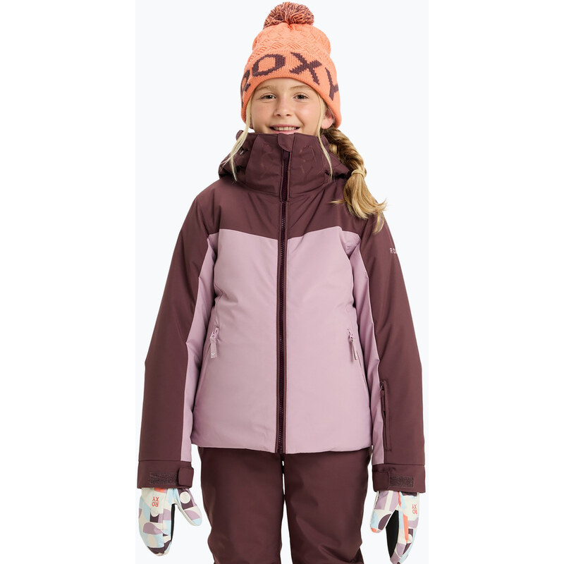 Dětská snowboardová bunda ROXY Free Jet Block discreet mauve