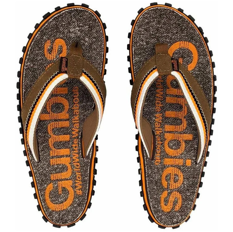 Unisex žabky Cairns Oranžová-hnědá-černá - Gumbies