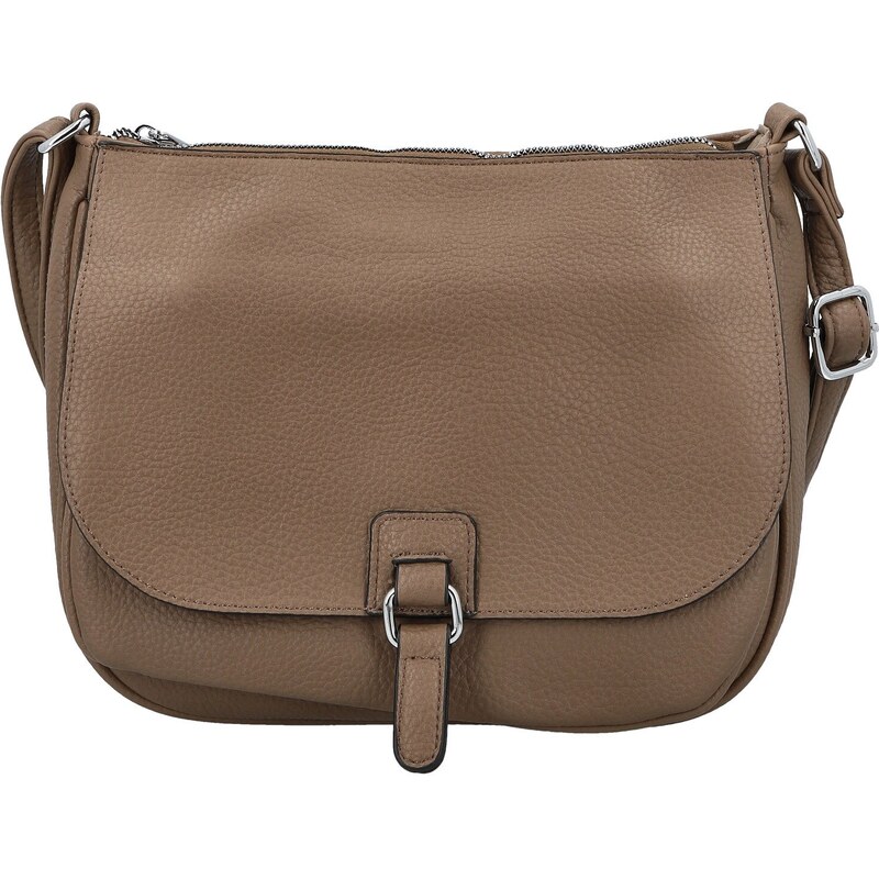 Firenze Trendy dámská koženková crossbody kabelka Grácie, khaki