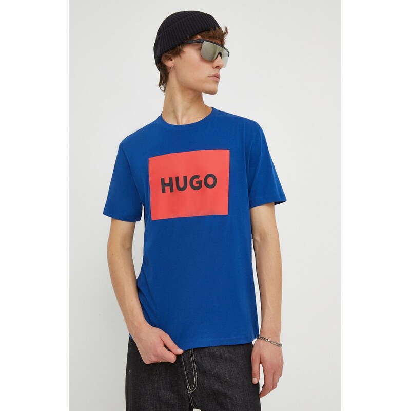 HUGO Bavlněné tričko HUGO Dulive222