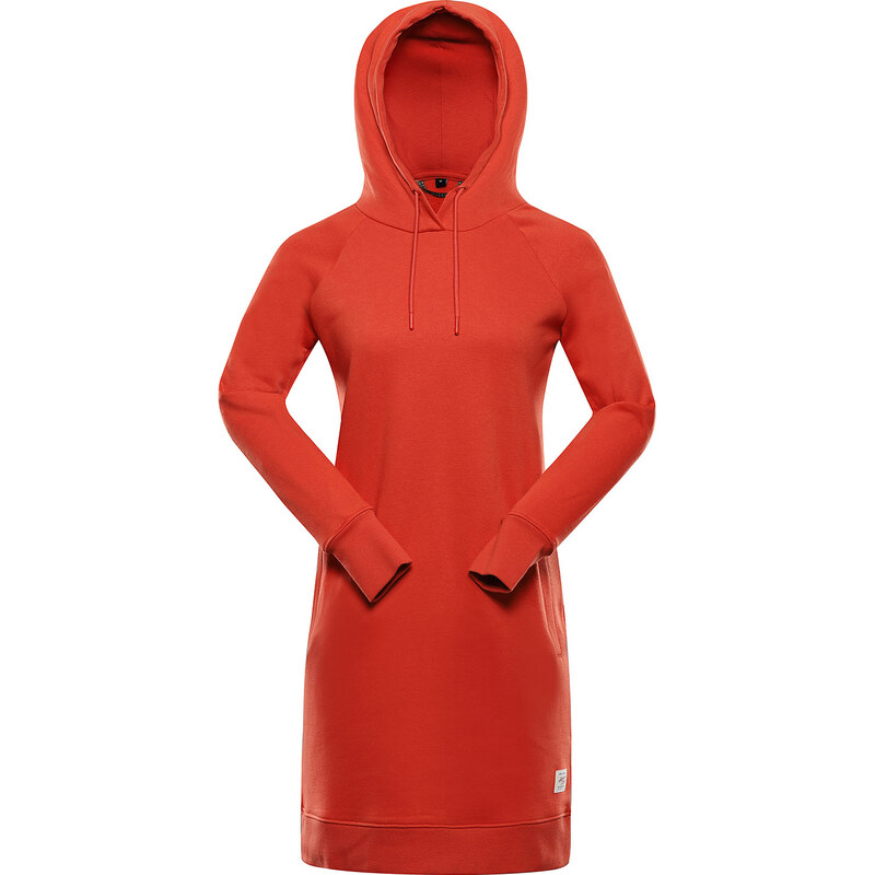 Dámské mikinové šaty ALPINE PRO OLEBA oranžová / červená M 109689150