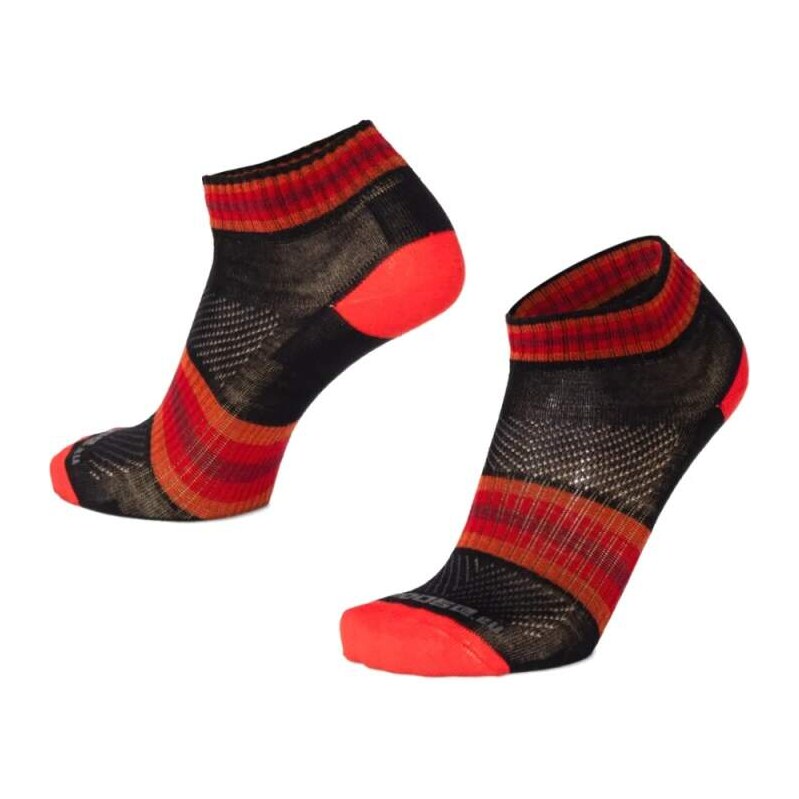 LUZY DASH nízké pruhované merino ponožky Moose 109717157
