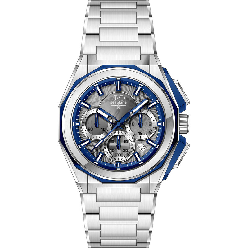JVD Pánské ocelové vodotěsné ocelové hodinky chronograf JVD