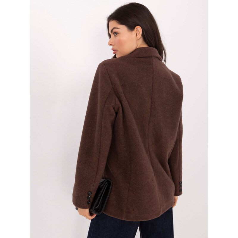 RUE PARIS Coat-IT-PL-FL7696.16-brown