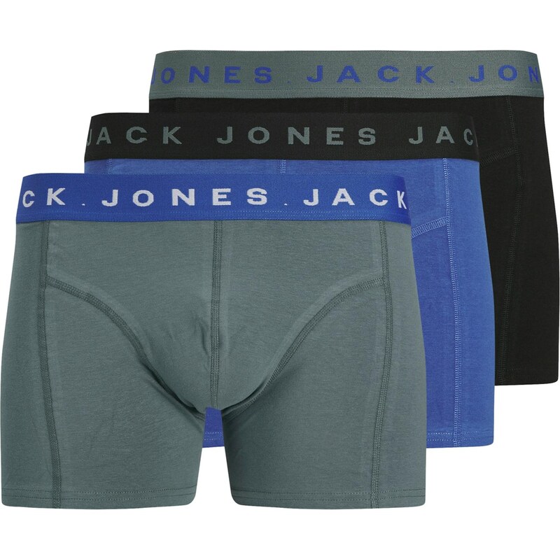 JACK & JONES Boxerky JACBENNETT modrá / šedá / černá