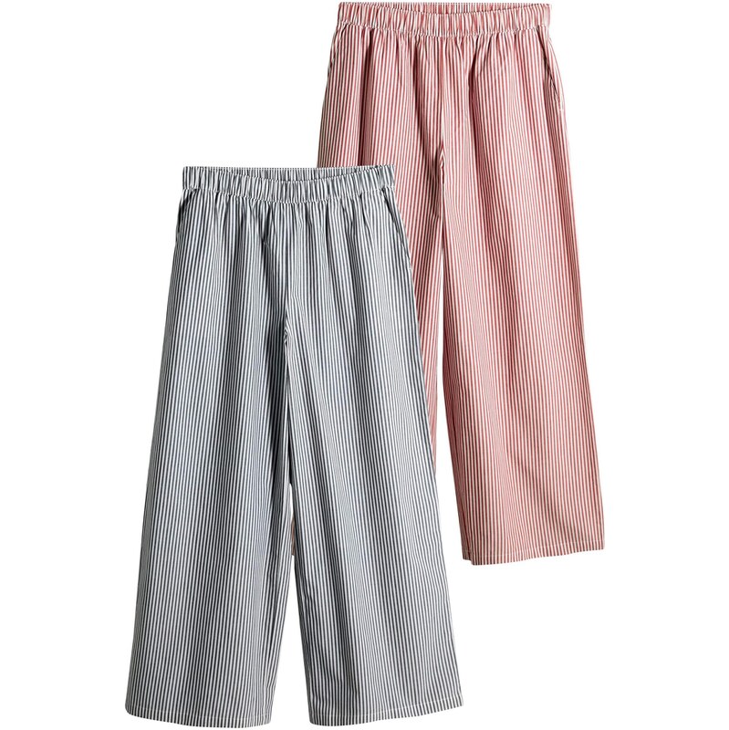 The Set Kalhoty šedá / pink / offwhite