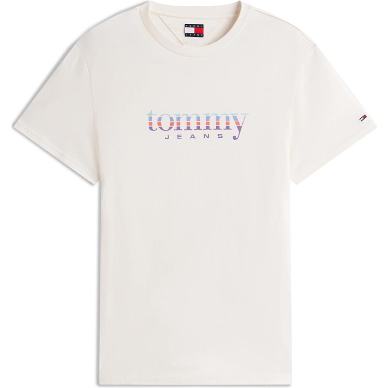 Tommy Jeans Tričko světlemodrá / tmavě modrá / tmavě červená /