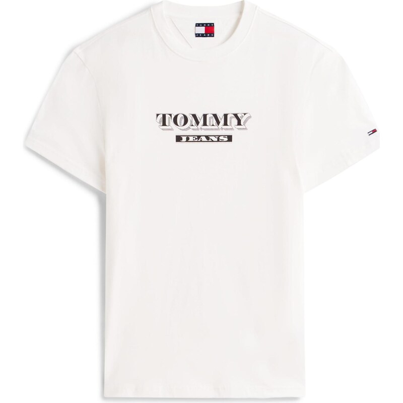Tommy Jeans Tričko černá / bílá