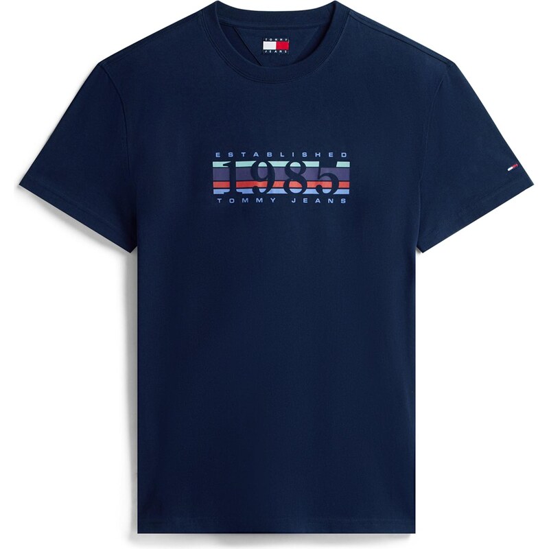 Tommy Jeans Tričko námořnická modř / světlemodrá / fialová /
