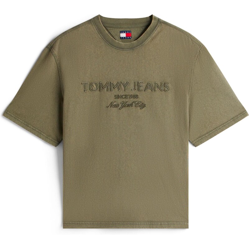 Tommy Jeans Tričko 90S NEW CLASSICS olivová