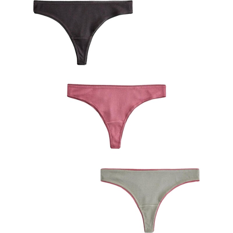 Next Tanga šedá / pink / černá 109726452