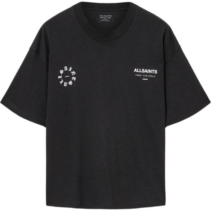 AllSaints Tričko KINDRED černá / bílá