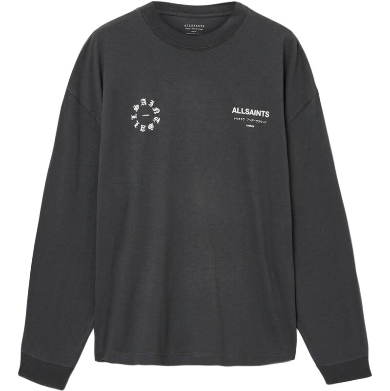 AllSaints Tričko KINDRED tmavě šedá / bílá