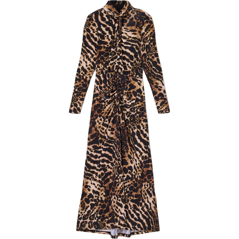 AllSaints Šaty Mina hnědá / cappuccino / černá 109726581