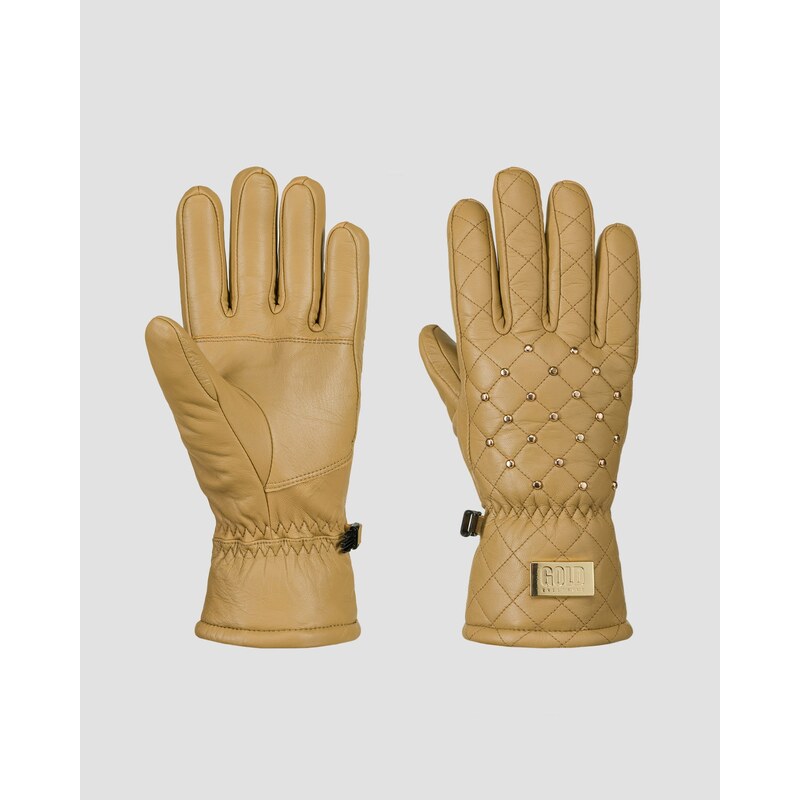 Dámské Kožené Rukavice Goldbergh Gold Exclusive Glisten