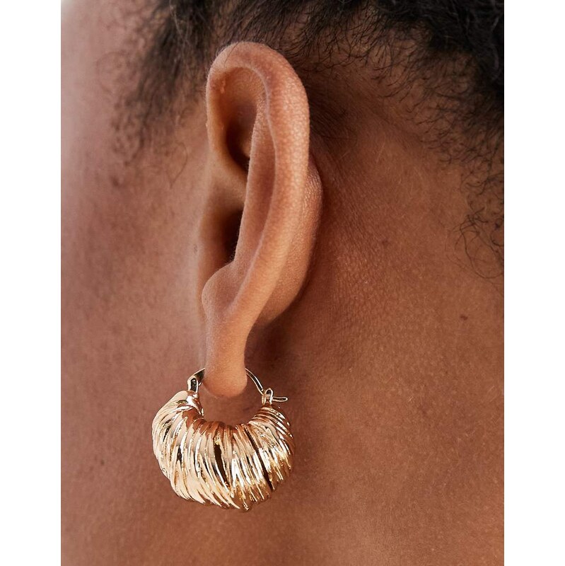Accessorize croissant wire hoop earrings in gold 110535211