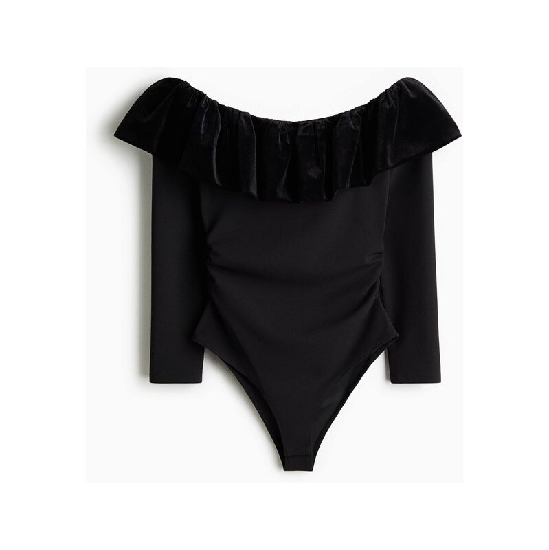 H&M - Body odhalující ramena - černá 109733054