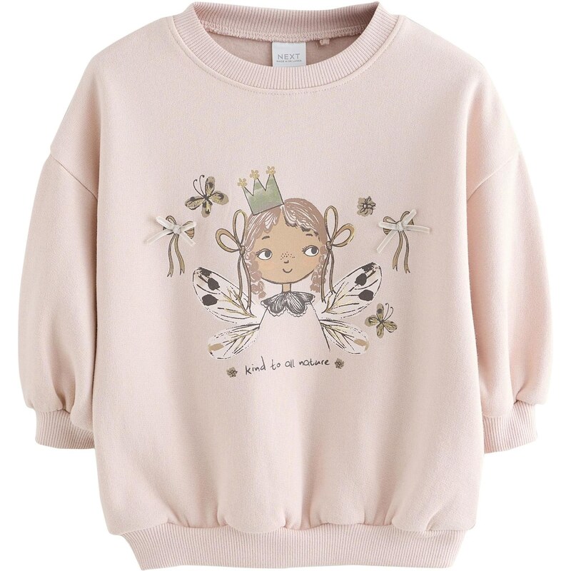 Next Mikina khaki / růže / černá