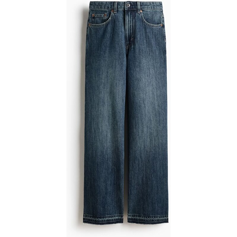 H&M - Wide High Jeans - Denim Blue