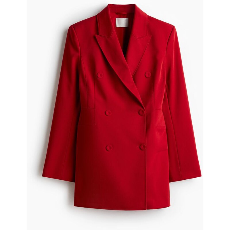 H&M - Dvouřadové šaty sako - červená 109738729