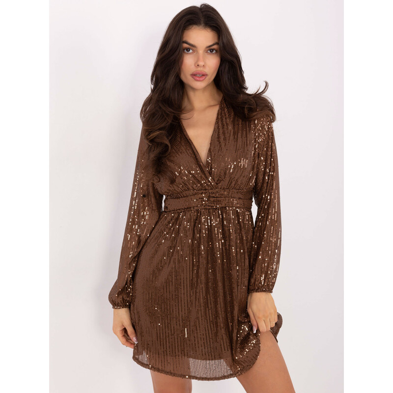 Italy Moda Dress-MI-SK-121501.09-brown
