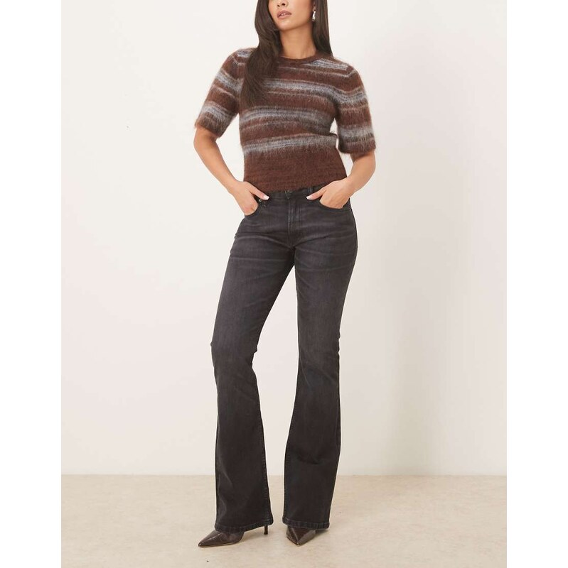 ASOS DESIGN bootcut flare jeans in black