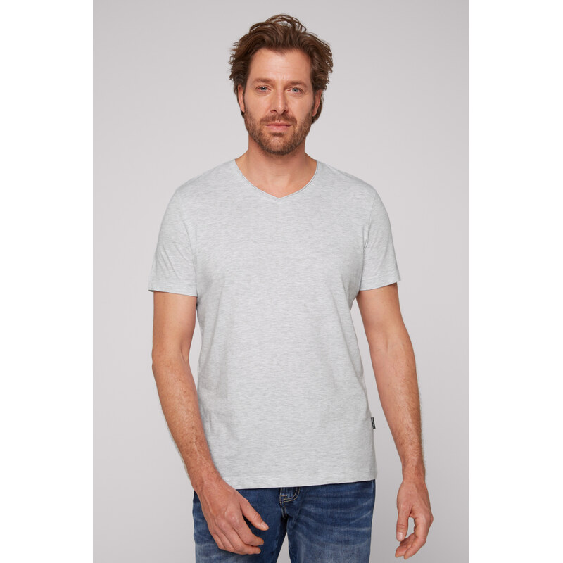 CAMP DAVID Basic tričko s výstřihem do V, baleni po 2 kusech