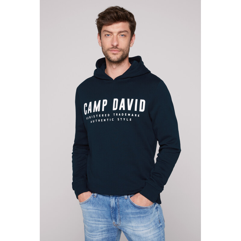 CAMP DAVID Basic mikina s kapuci a potiskem loga
