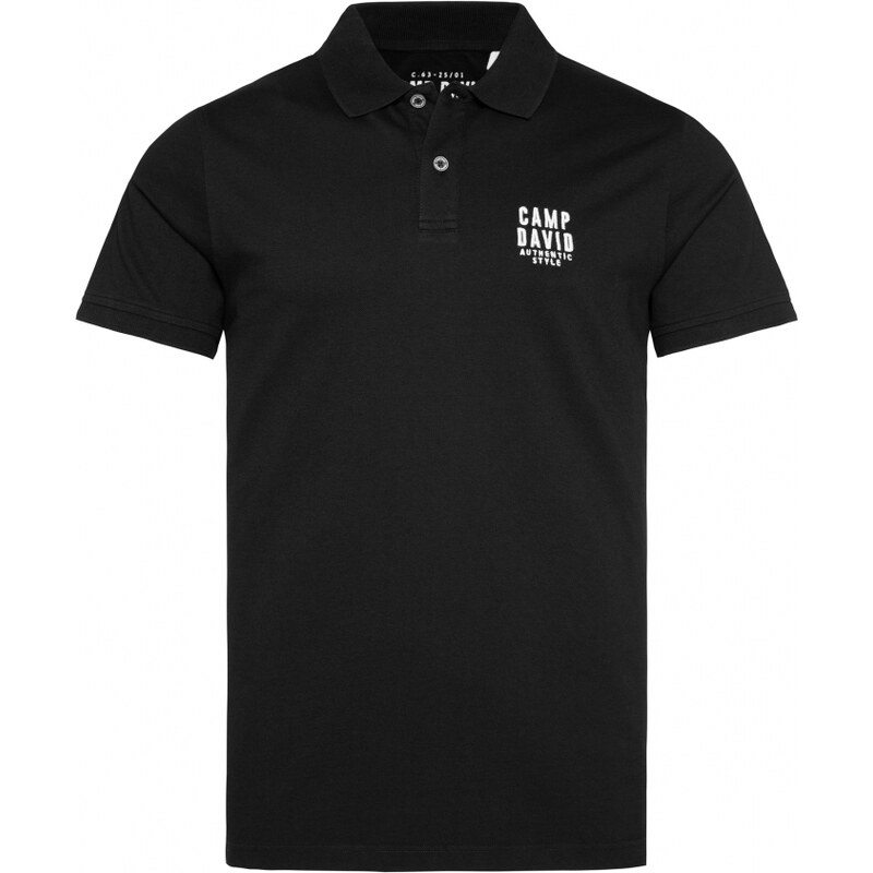 CAMP DAVID Basic polo tričko z pike s výšivkou loga