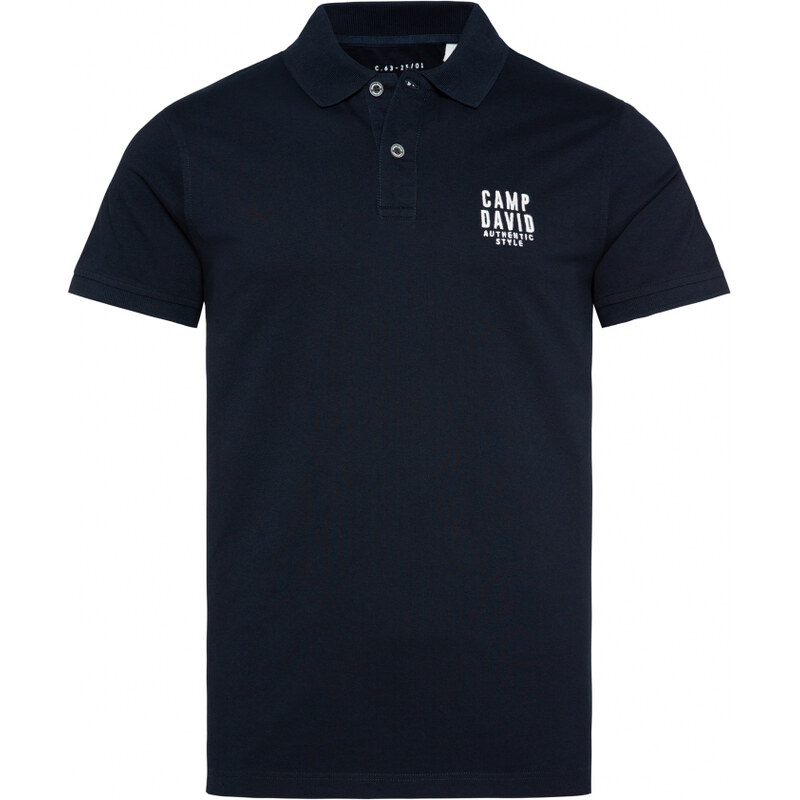 CAMP DAVID Basic polo tričko z pike s výšivkou loga