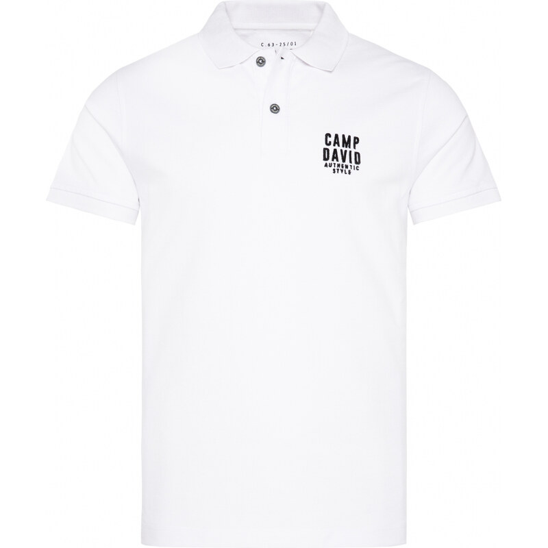 CAMP DAVID Basic polo tričko z pike s výšivkou loga