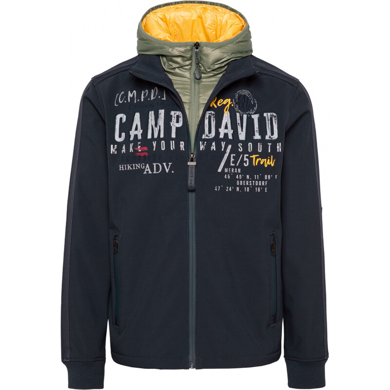 CAMP DAVID Softshellova bunda s odnimatelnou kapuci