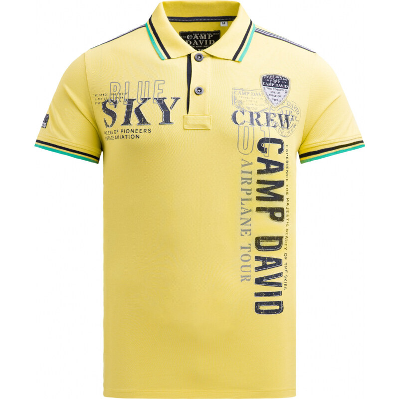 CAMP DAVID Polo tričko z pike s artworkem loga