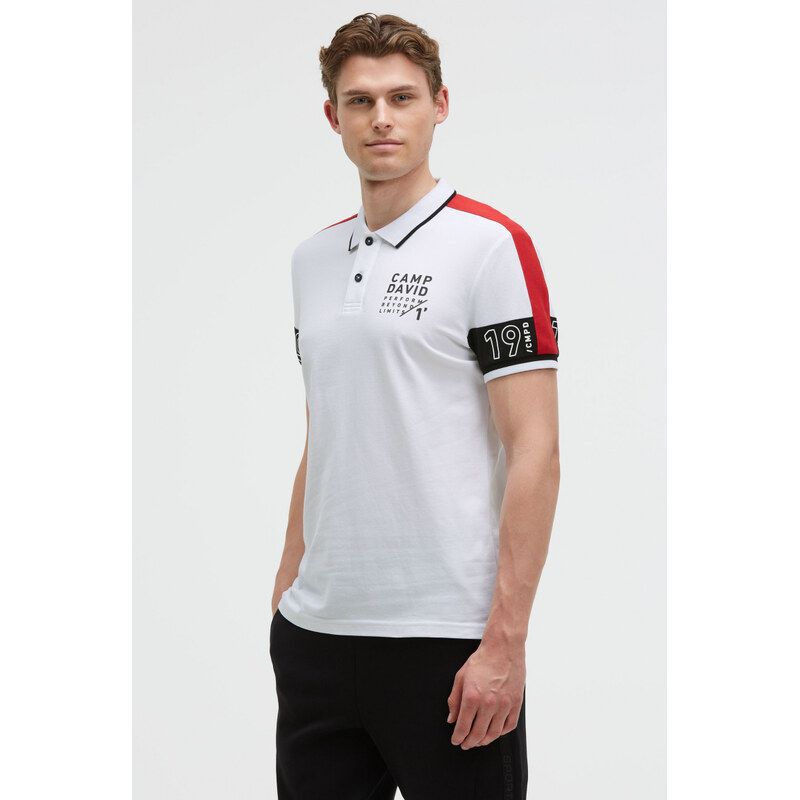 CAMP DAVID Pike polo s barevnými bloky