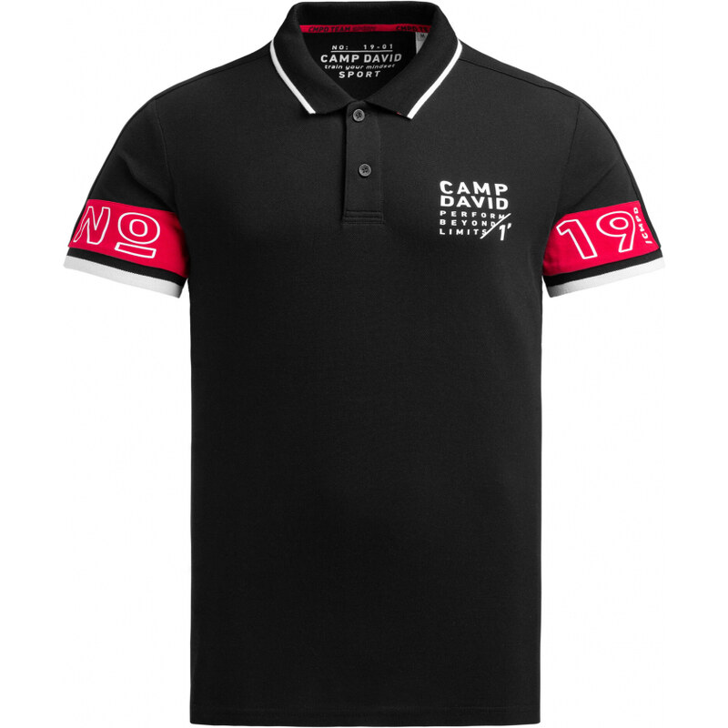 CAMP DAVID Pike polo s barevnými bloky