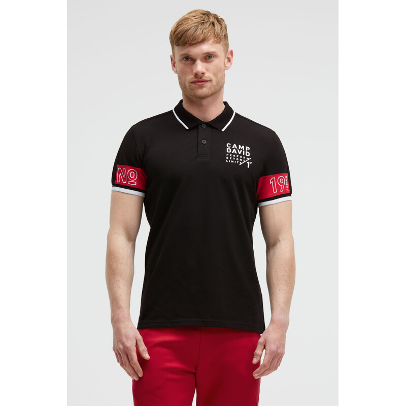 CAMP DAVID Pike polo s barevnými bloky