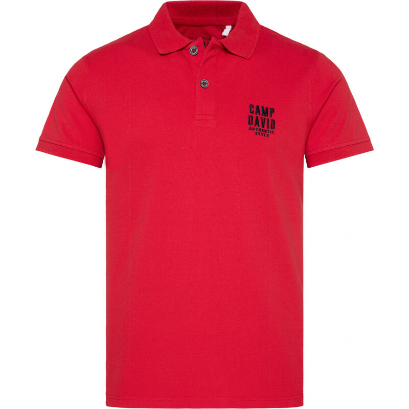 CAMP DAVID Basic polo tričko z pike s výšivkou loga