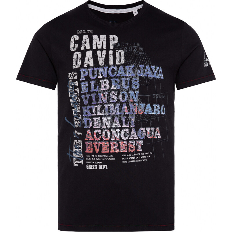 CAMP DAVID Tričko s tištěným napisem