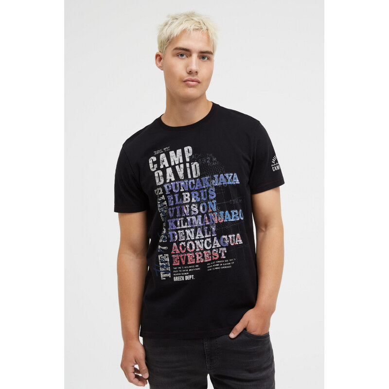 CAMP DAVID Tričko s tištěným napisem