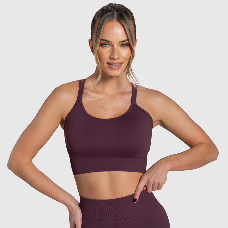 Dámská sportovní podprsenka Iron Aesthetics Ultimate, plum 109743482